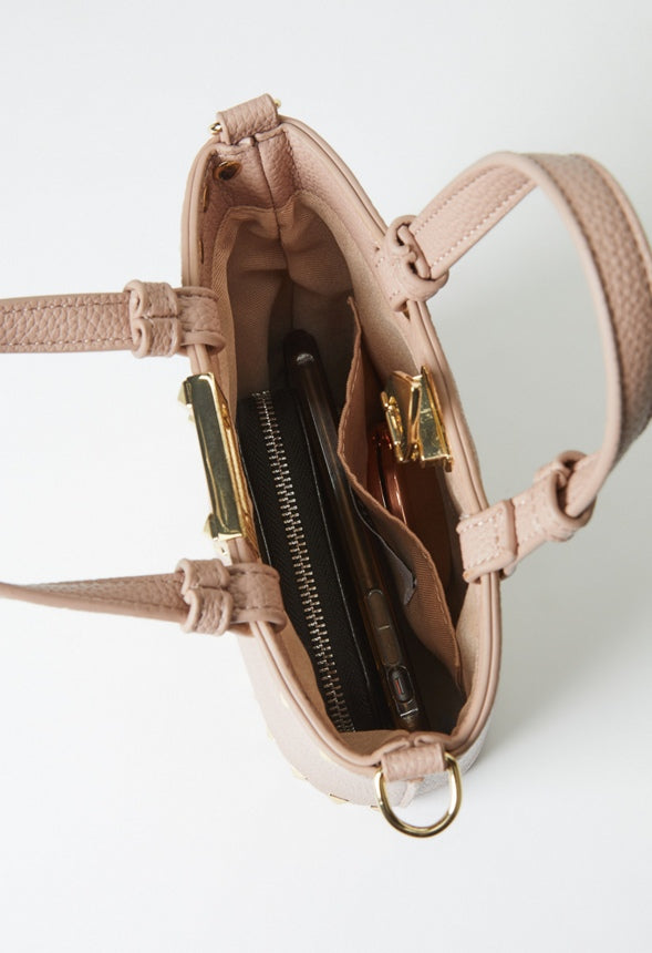 Studded Bucket Bag Rose Smoke