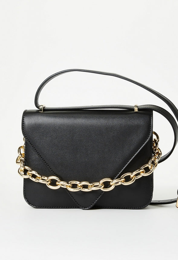 Crossbody With Large Chain Black