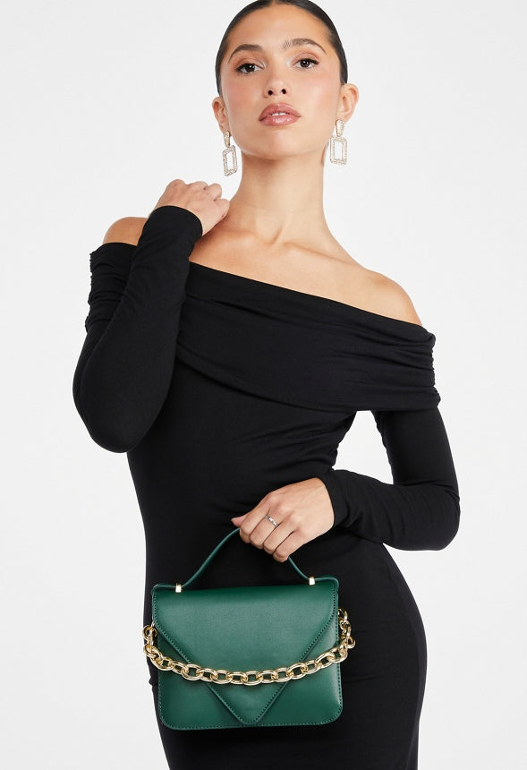 Crossbody With Large Chain Rainforest