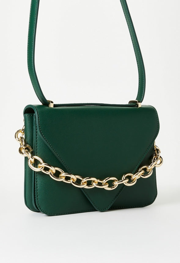 Crossbody With Large Chain Rainforest