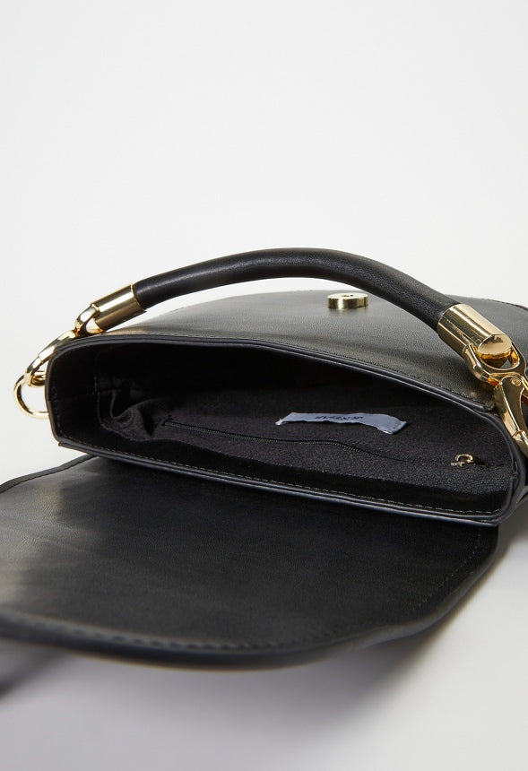 Saddle Bag With Hardware Black