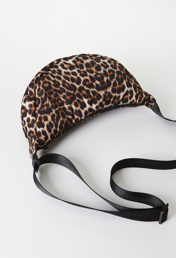 Half Moon Sling Crossbody Leopard