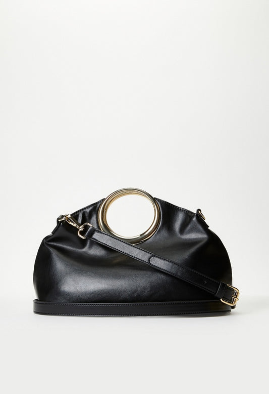 Circular Handle Bag Black