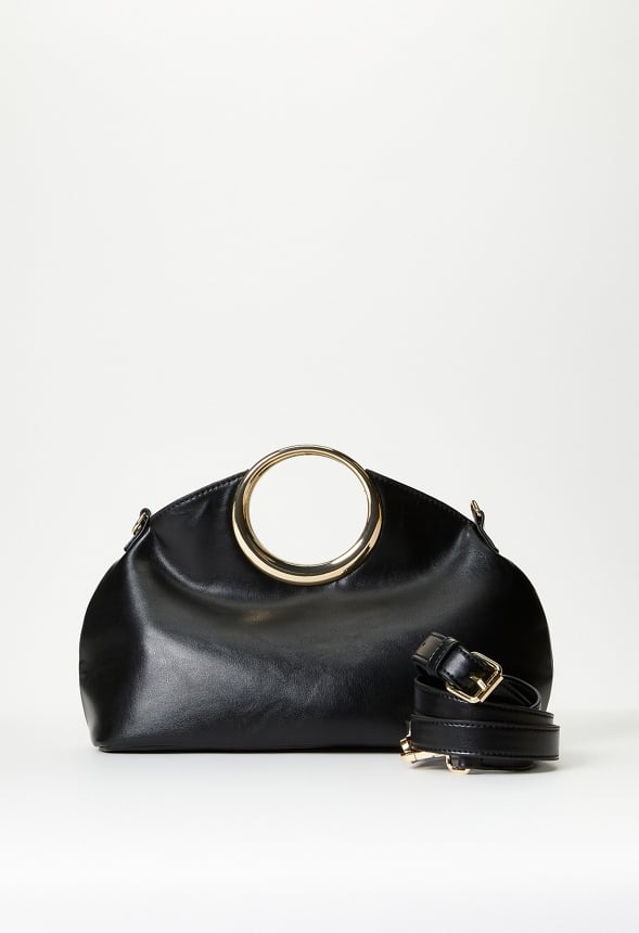 Circular Handle Bag Black