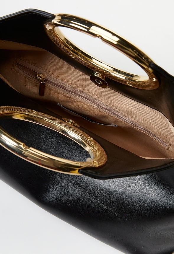 Circular Handle Bag Black