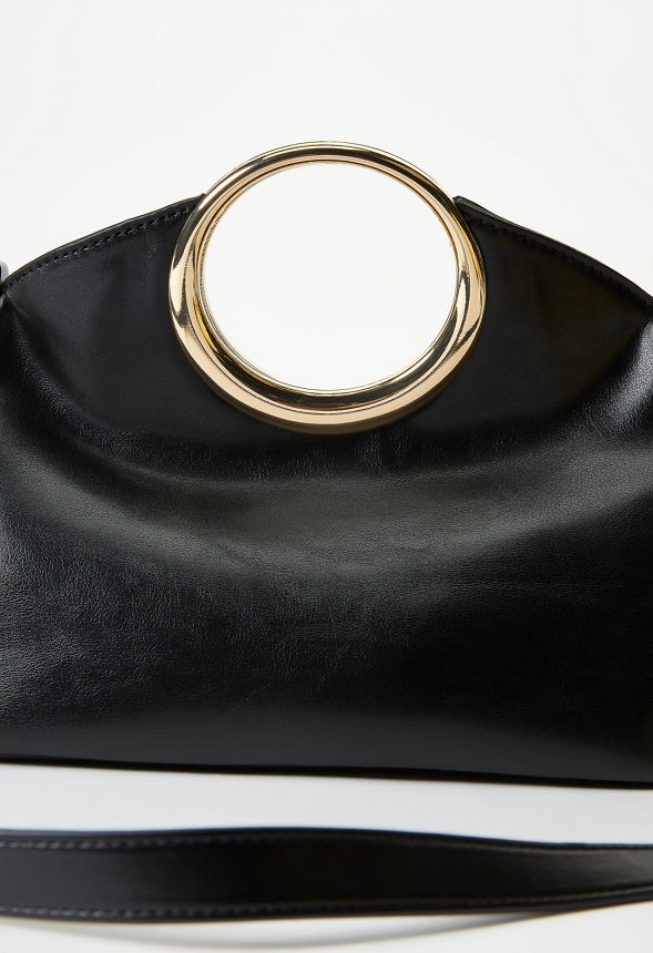 Circular Handle Bag Black