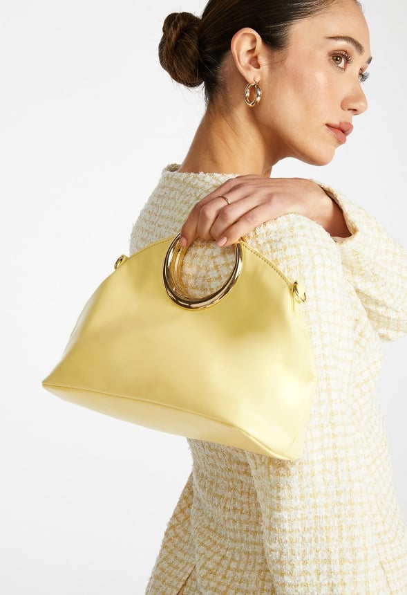 Circular Handle Bag Pale Banana