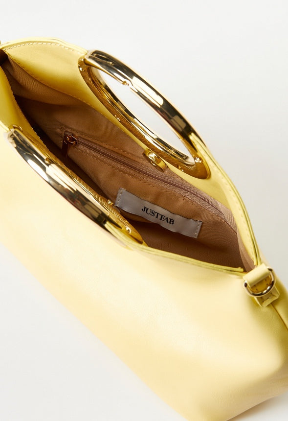 Circular Handle Bag Pale Banana