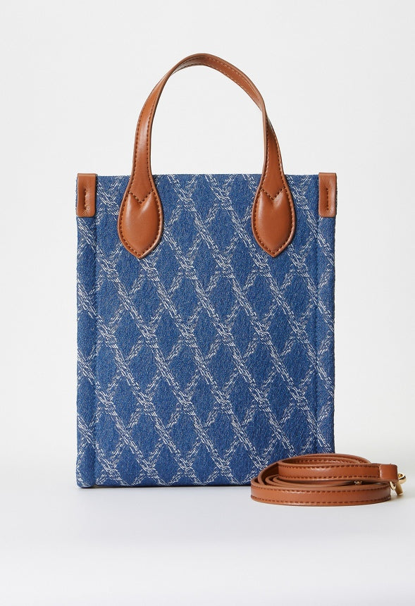 Jacquard Mini Crossbody Denim