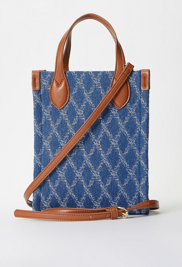 Jacquard Mini Crossbody Denim