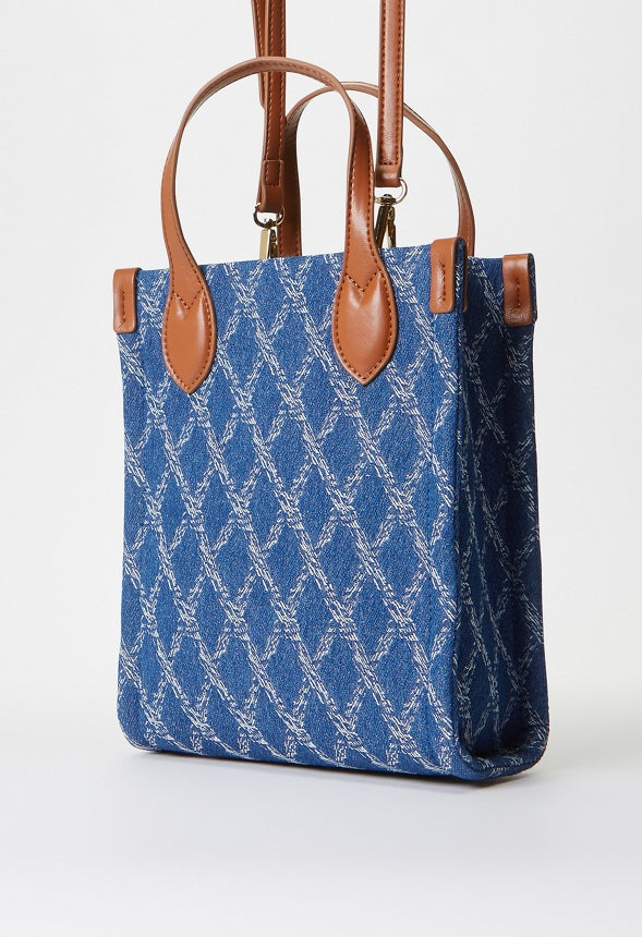 Jacquard Mini Crossbody Denim