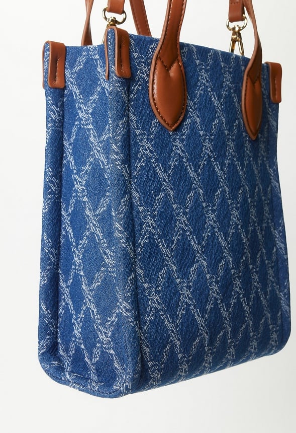 Jacquard Mini Crossbody Denim