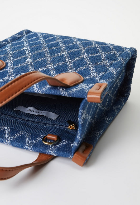 Jacquard Mini Crossbody Denim