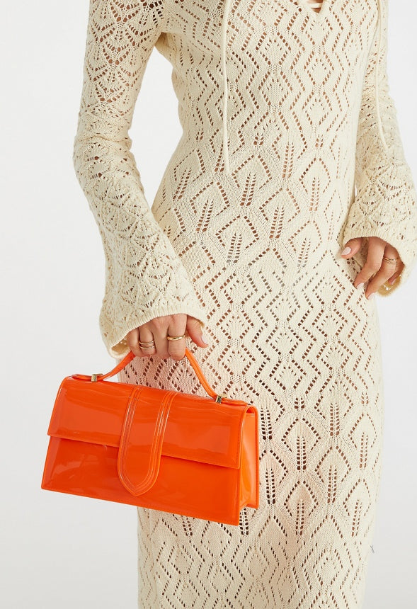 Jelly Flap Crossbody Orange