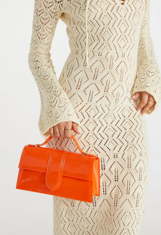 Jelly Flap Crossbody Orange