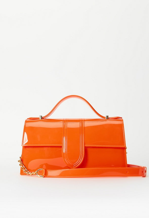 Jelly Flap Crossbody Orange