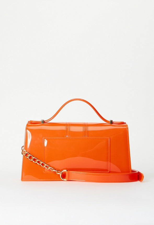 Jelly Flap Crossbody Orange