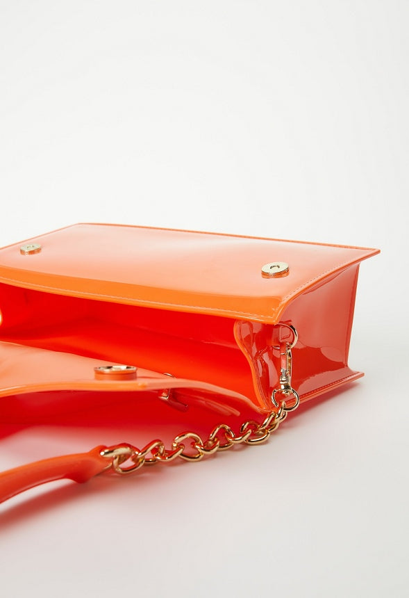 Jelly Flap Crossbody Orange
