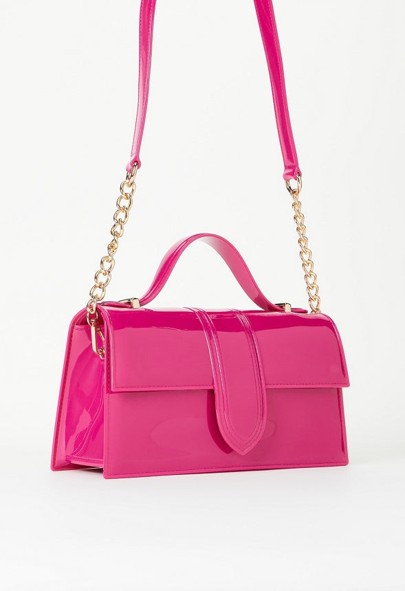 Jelly Flap Crossbody Rose Powder