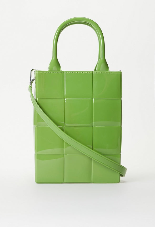 Jelly Woven Crossbody Lime Green