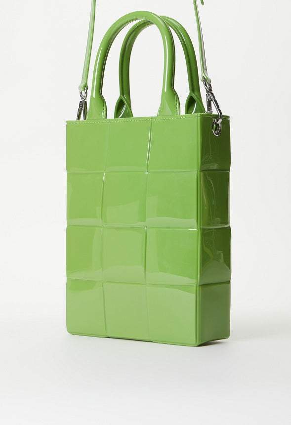 Jelly Woven Crossbody Lime Green