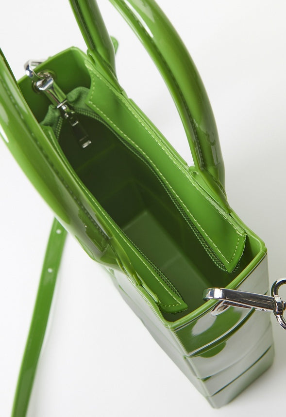 Jelly Woven Crossbody Lime Green