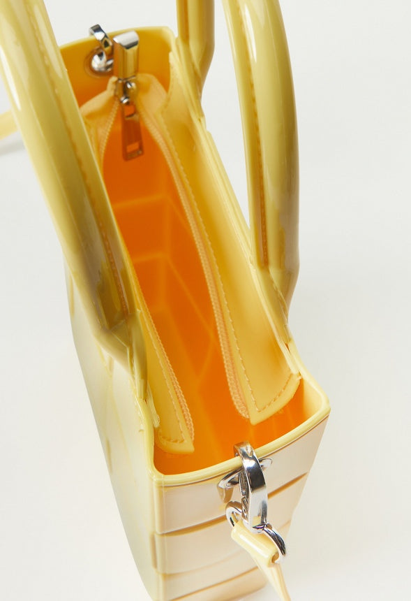 Jelly Woven Crossbody Bright Yellow