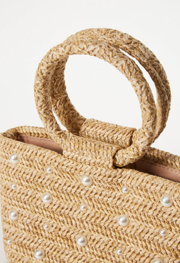 Round Handle Clutch Natural