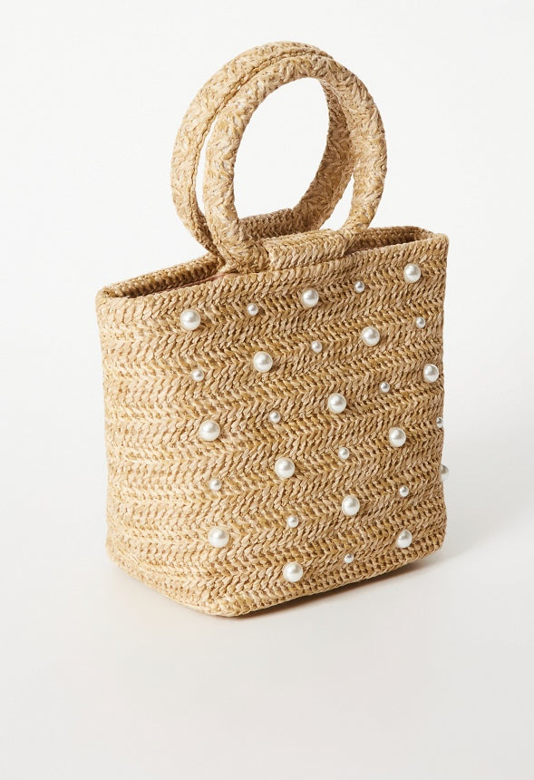 Round Handle Clutch Natural