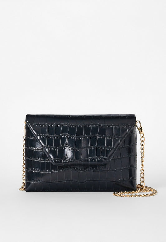 Envelope Clutch Black Croc