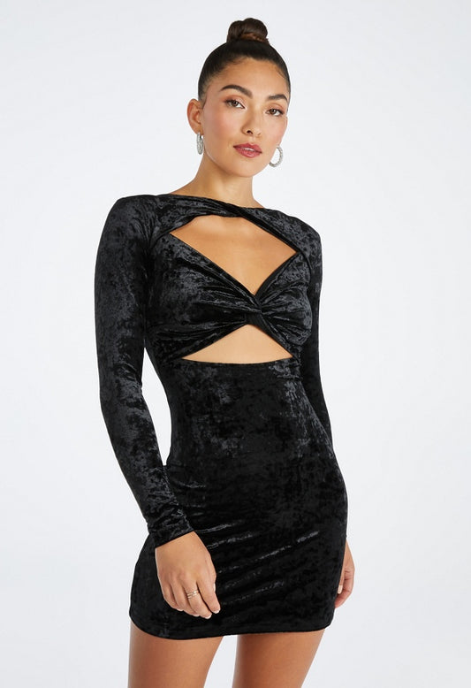 Snatched Mini Dress Black Caviar