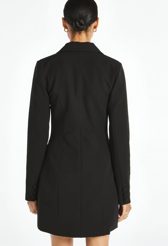 Fitted Blazer Dress Black Caviar