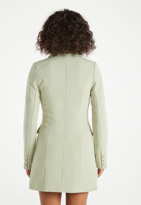 Fitted Blazer Dress Seagrass Green