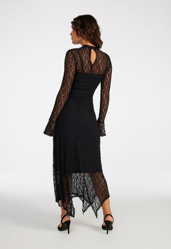 Lace Maxi Dress Black Caviar