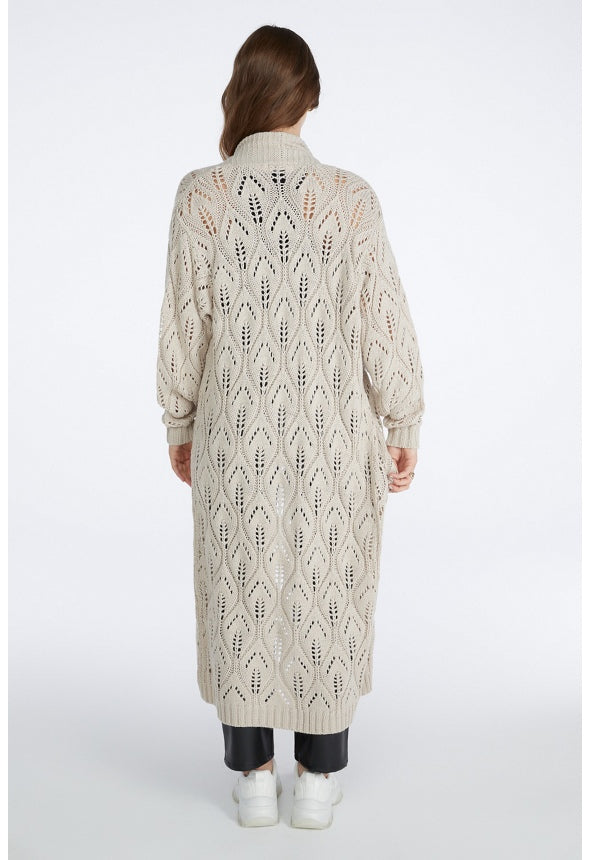 Cozy Crochet Cardigan Beige