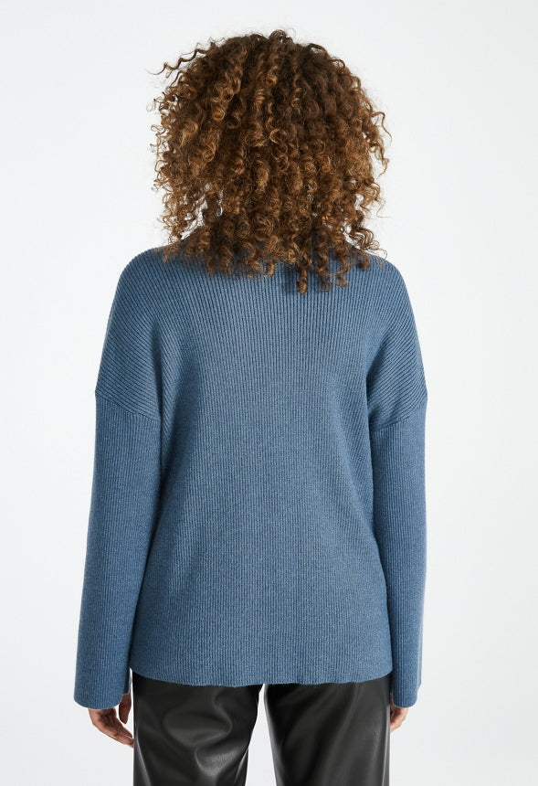 Soft Button Down Sweater Cardigan Dark Angel Falls Blue
