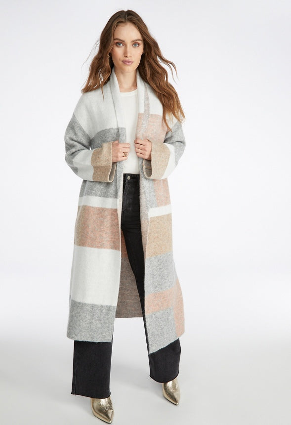 Colorblock Sweater Coat Colorblock Multi