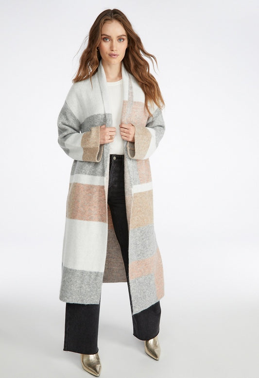 Colorblock Sweater Coat Colorblock Multi