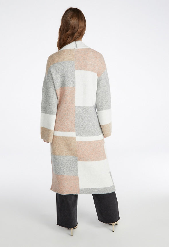 Colorblock Sweater Coat Colorblock Multi