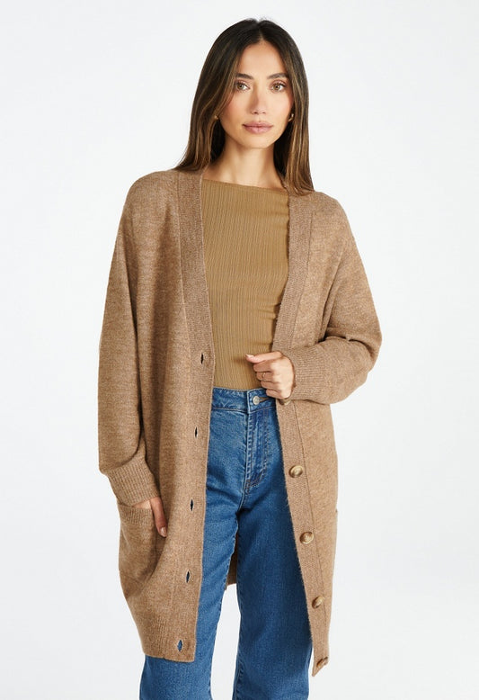 Spacedye Boyfriend Cardigan Brown Spacedye