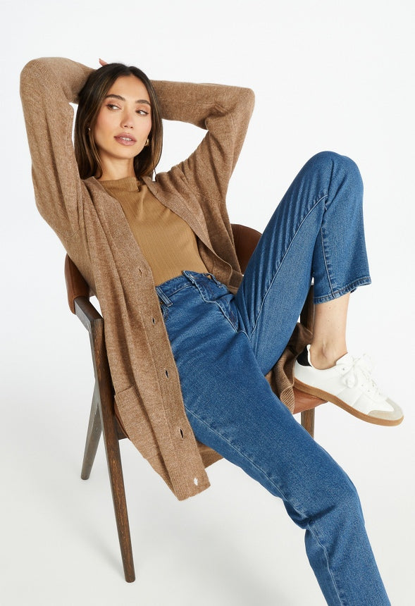 Spacedye Boyfriend Cardigan Brown Spacedye