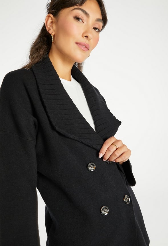 Double Breasted Cardigan Black Caviar