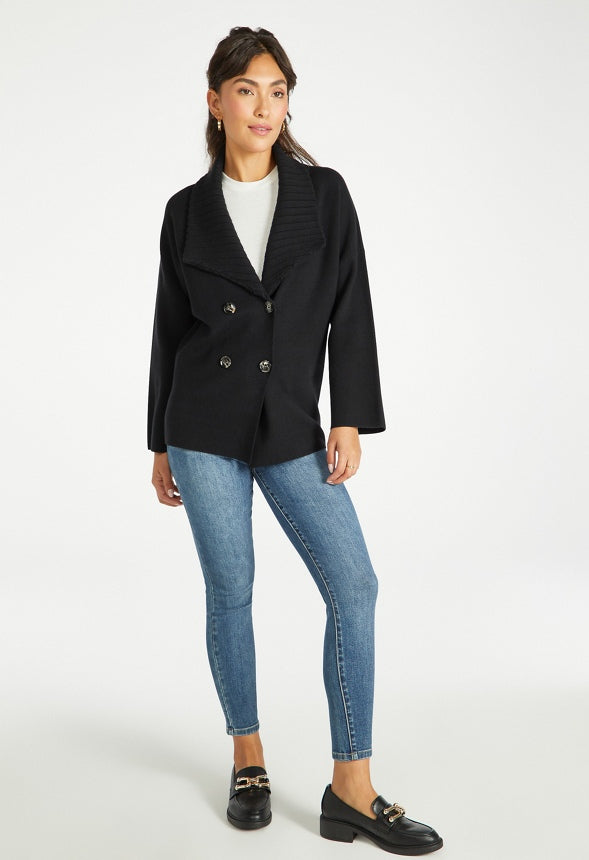 Double Breasted Cardigan Black Caviar