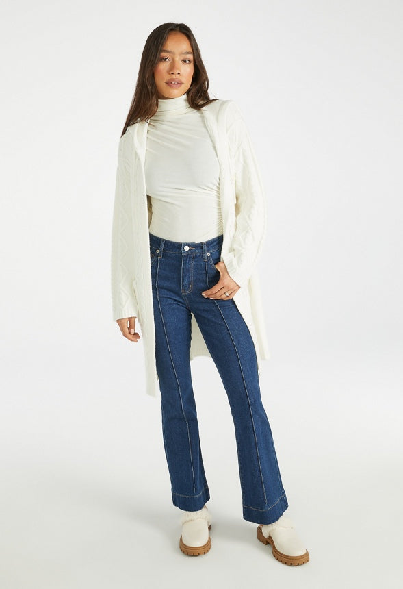 Hooded Sweater Cardigan Marshmallow