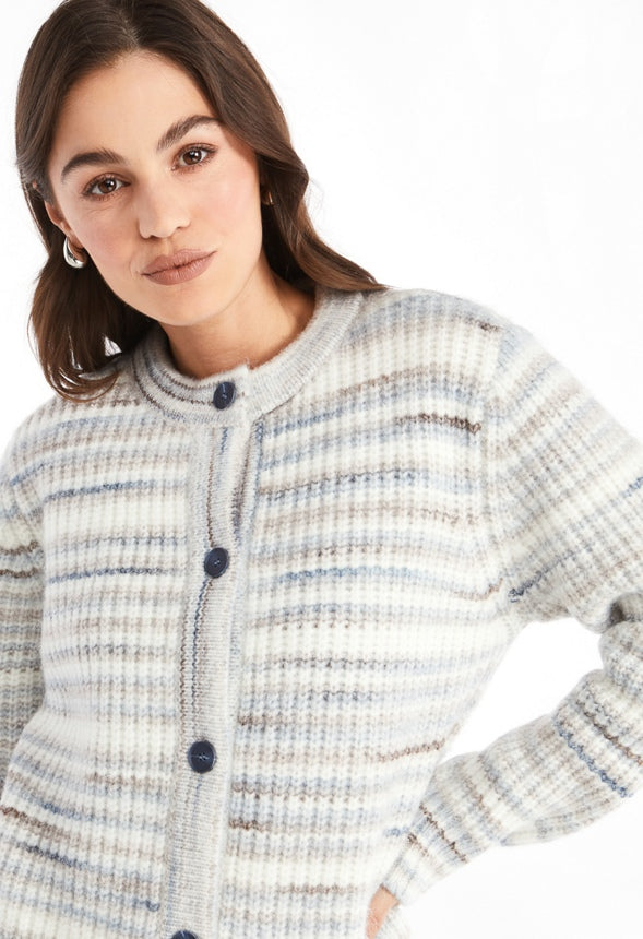 Biggie Spacedye Cardigan Blue Spacedye