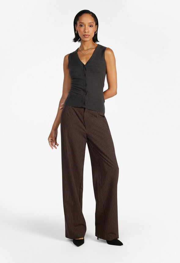 V-Neck Sweater Vest Charcoal Grey