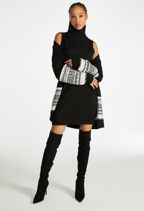 Spacedye Boyfriend Cardigan Black Caviar Multi