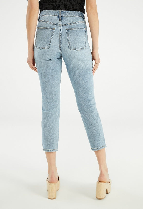 Charlie High Rise Slim Cropped Jeans Cove