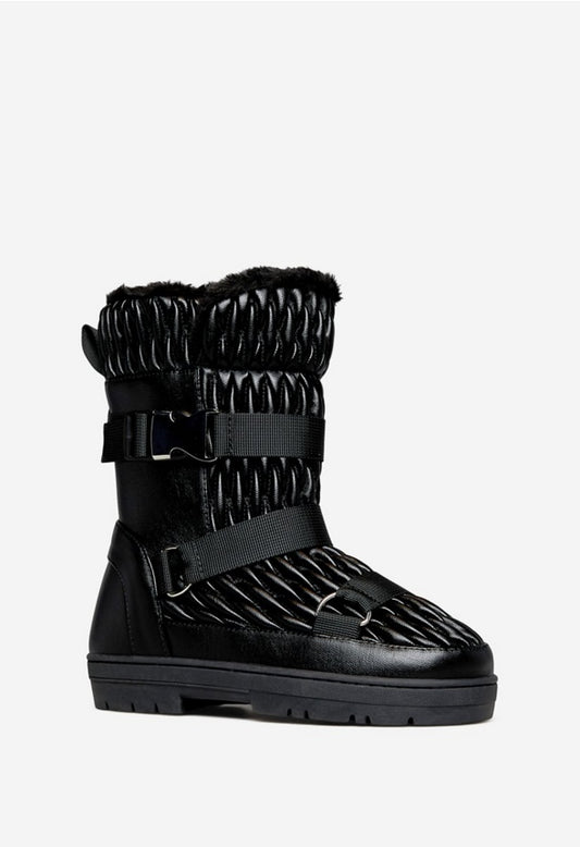WYKTORIA FLAT BOOT Black Caviar