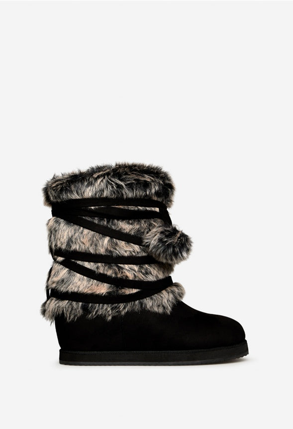 MINJI FUZZIE BOOT Black Caviar